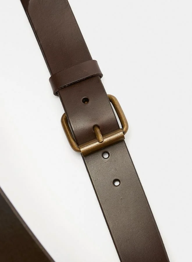 Lee Cooper Solid Waist Belt With Pin Buckle Closure